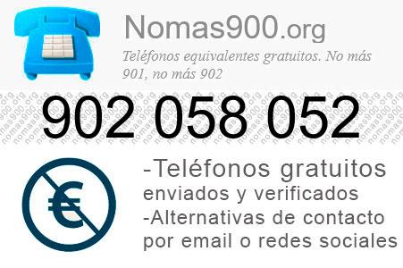 Teléfono 902058052