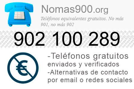 Teléfono 902100289