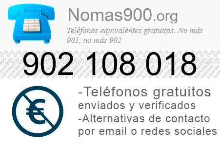 Teléfono 902108018