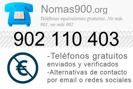 Teléfono 902110403