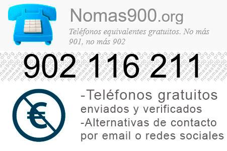 Teléfono 902116211