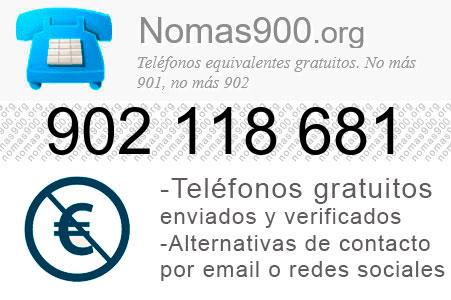 Teléfono 902118681