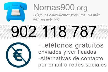Teléfono 902118787