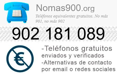 Teléfono 902181089