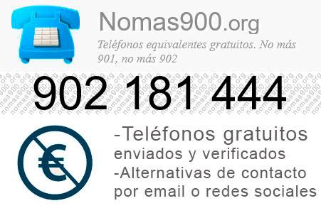 Teléfono 902181444