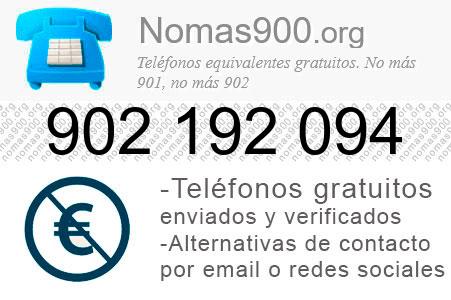 Teléfono 902192094