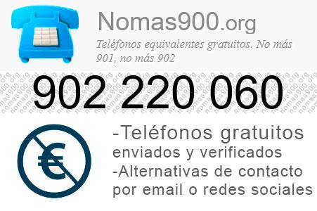 Teléfono 902220060