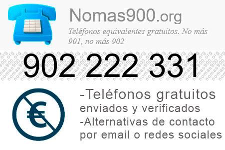 Teléfono 902222331