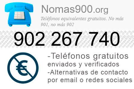 Teléfono 902267740