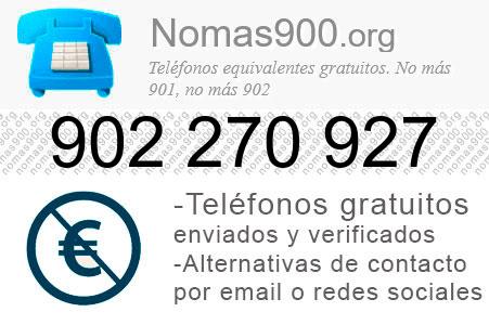 Teléfono 902270927