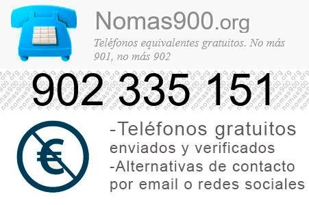 Teléfono 902335151