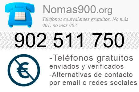 Teléfono 902511750