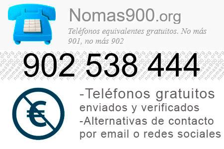 Teléfono 902538444