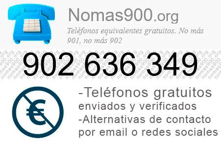 Teléfono 902636349