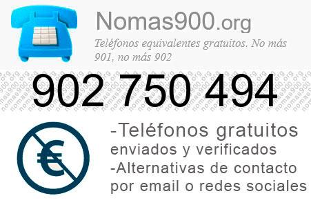 Teléfono 902750494