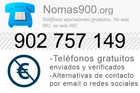 Teléfono 902757149