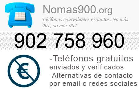 Teléfono 902758960