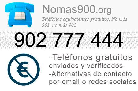 Teléfono 902777444