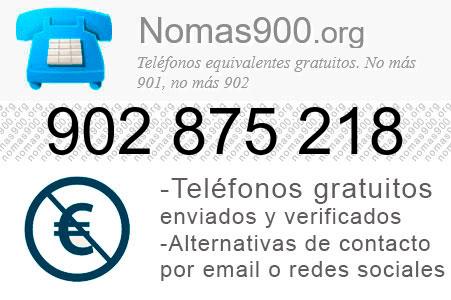 Teléfono 902875218