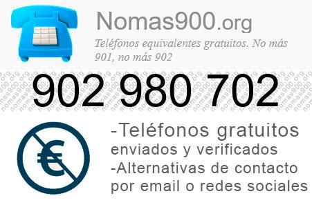 Teléfono 902980702