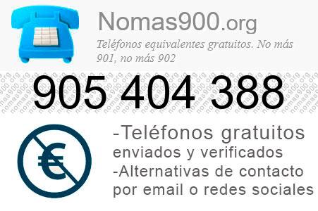 Teléfono 905404388