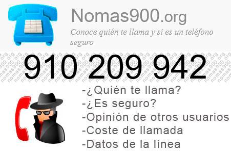 Teléfono 910209942