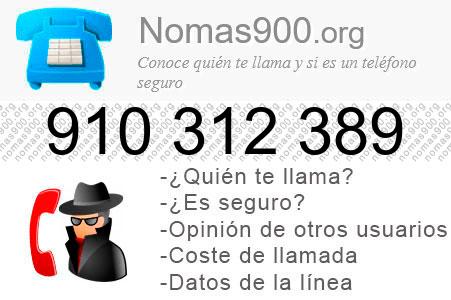 Teléfono 910312389