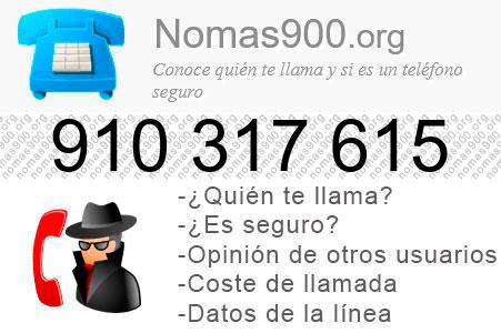 Teléfono 910317615
