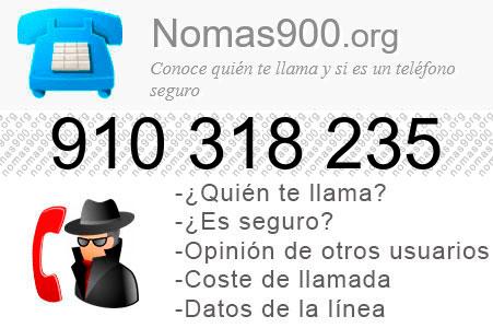 Teléfono 910318235