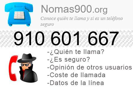 Teléfono 910601667