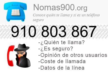 Teléfono 910803867