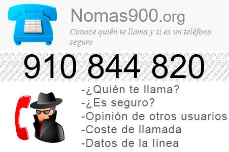 Teléfono 910844820