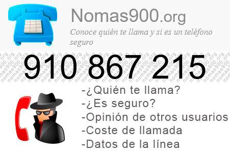 Teléfono 910867215