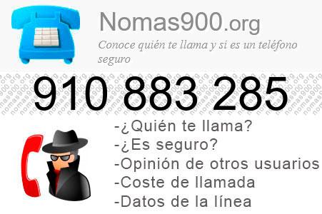 Teléfono 910883285