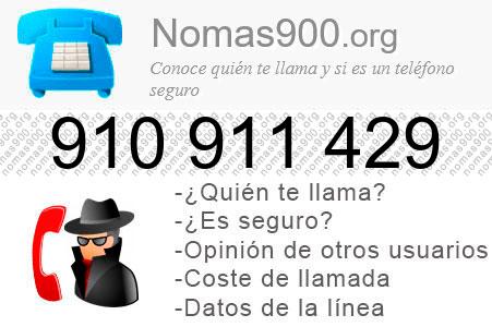 Teléfono 910911429