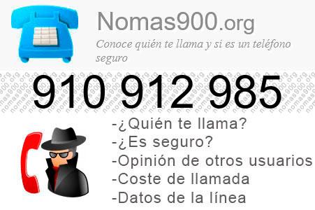 Teléfono 910912985