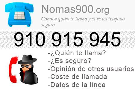 Teléfono 910915945