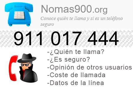 Teléfono 911017444