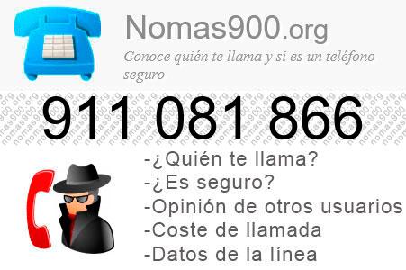 Teléfono 911081866