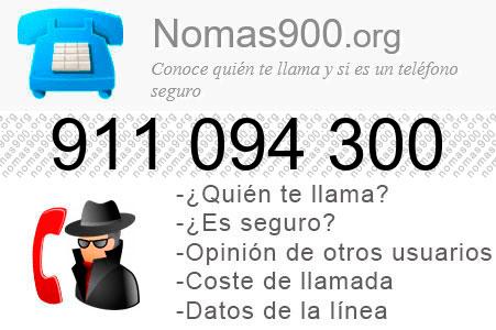 Teléfono 911094300