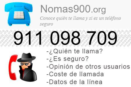 Teléfono 911098709