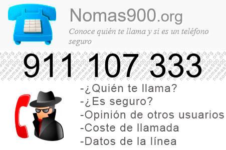 Teléfono 911107333