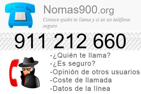 Teléfono 911212660