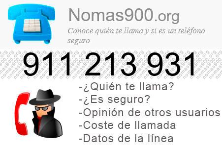 Teléfono 911213931