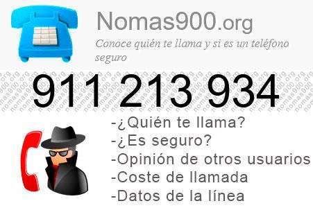 Teléfono 911213934