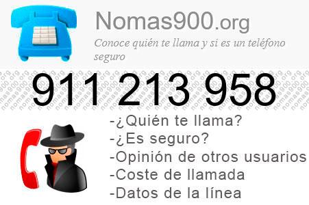 Teléfono 911213958