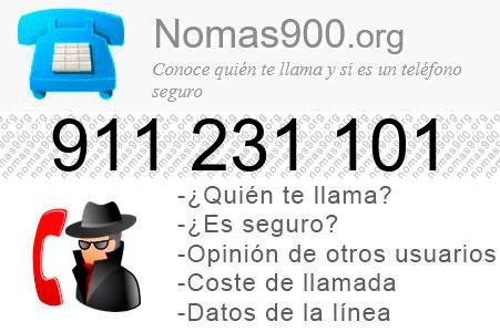 Teléfono 911231101