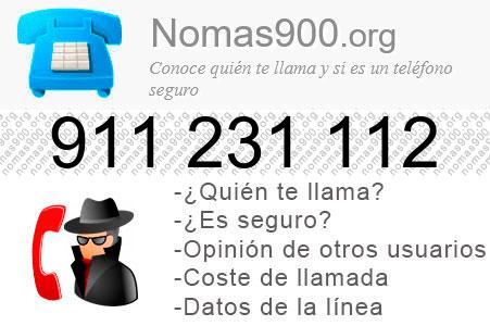Teléfono 911231112