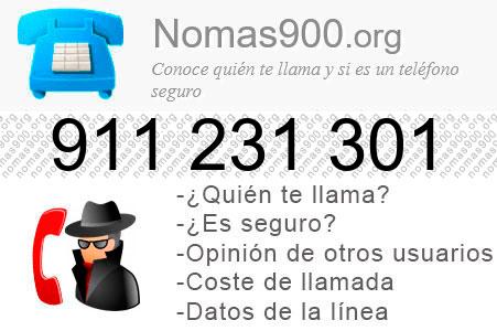 Teléfono 911231301