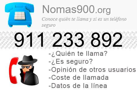 Teléfono 911233892